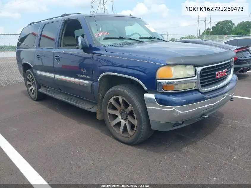 2002 GMC Yukon Xl 1500 Slt VIN: 1GKFK16Z72J259473 Lot: 42609329