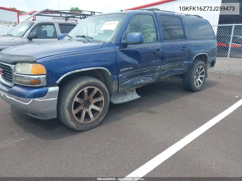2002 GMC Yukon Xl 1500 Slt VIN: 1GKFK16Z72J259473 Lot: 42609329
