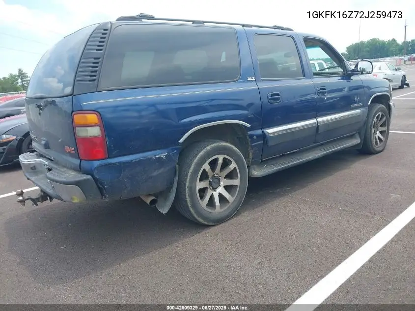 2002 GMC Yukon Xl 1500 Slt VIN: 1GKFK16Z72J259473 Lot: 42609329