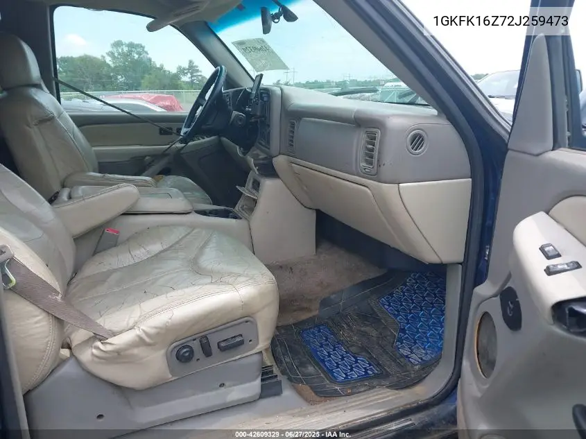 2002 GMC Yukon Xl 1500 Slt VIN: 1GKFK16Z72J259473 Lot: 42609329
