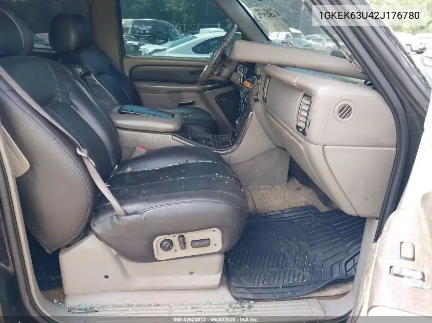 2002 GMC Yukon Denali VIN: 1GKEK63U42J176780 Lot: 42623872