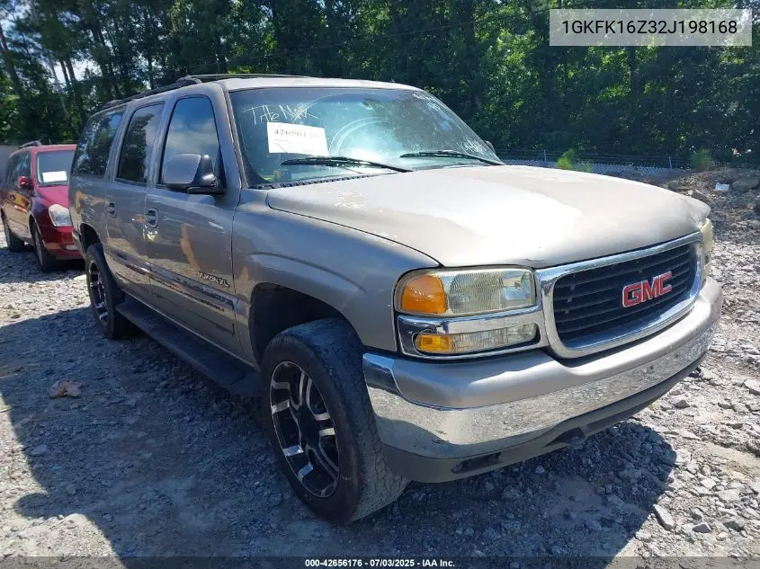 2002 GMC Yukon Xl 1500 Slt VIN: 1GKFK16Z32J198168 Lot: 42656176