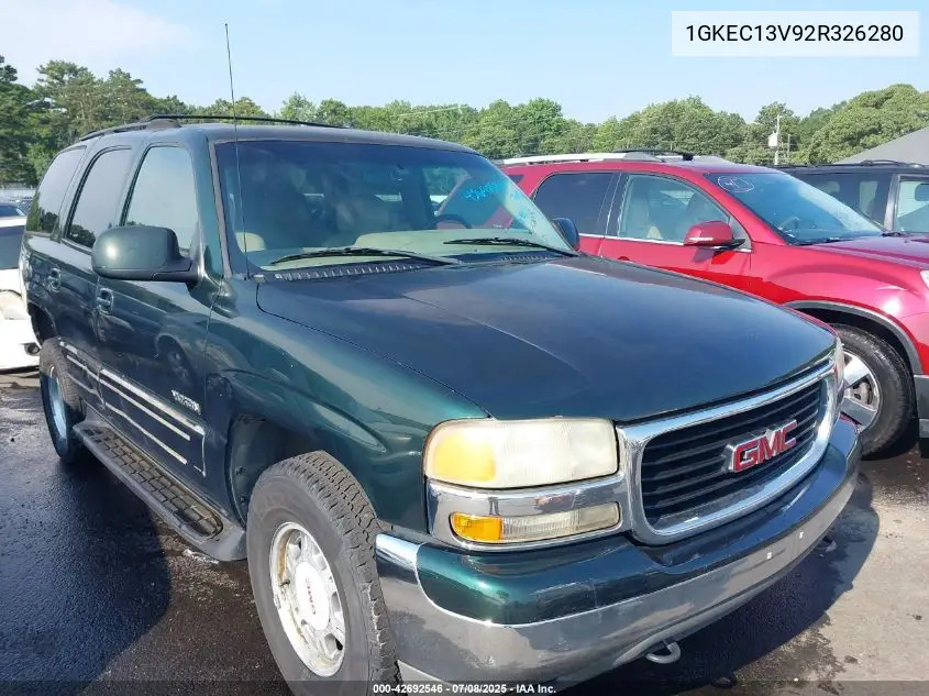 2002 GMC Yukon Sle VIN: 1GKEC13V92R326280 Lot: 42692546