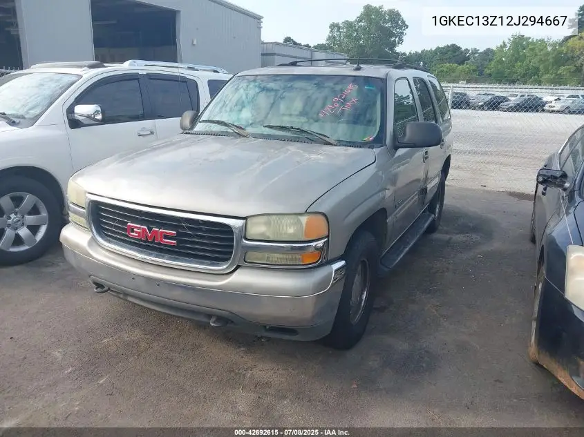 2002 GMC Yukon Slt VIN: 1GKEC13Z12J294667 Lot: 42692615
