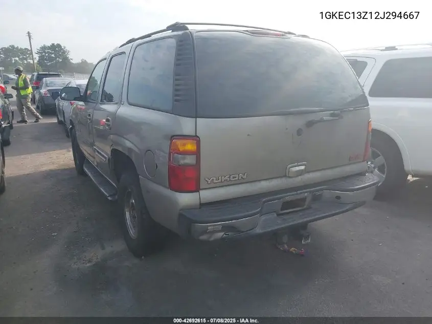 2002 GMC Yukon Slt VIN: 1GKEC13Z12J294667 Lot: 42692615