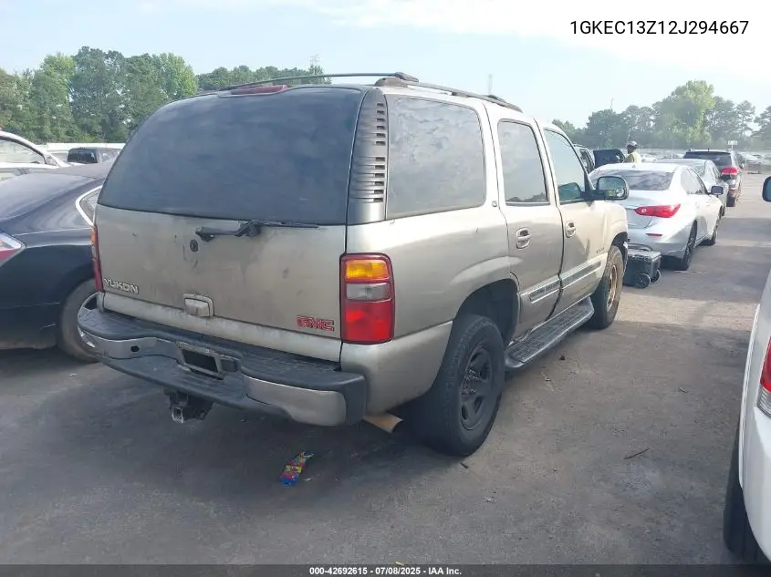 2002 GMC Yukon Slt VIN: 1GKEC13Z12J294667 Lot: 42692615