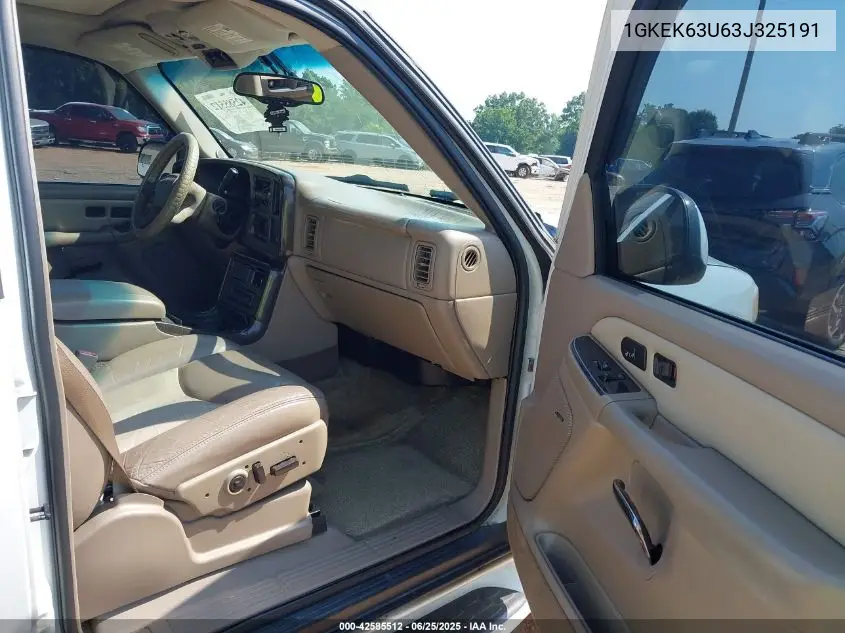 2003 GMC Yukon Denali VIN: 1GKEK63U63J325191 Lot: 42585512