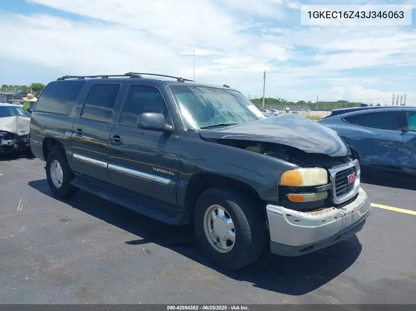 2003 GMC Yukon Xl 1500 Slt VIN: 1GKEC16Z43J346063 Lot: 42594382