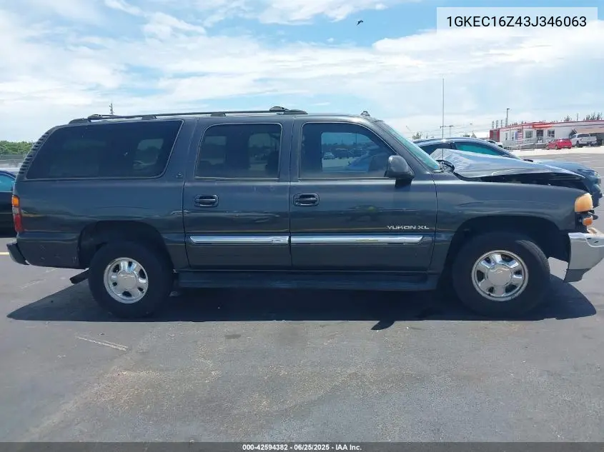 2003 GMC Yukon Xl 1500 Slt VIN: 1GKEC16Z43J346063 Lot: 42594382