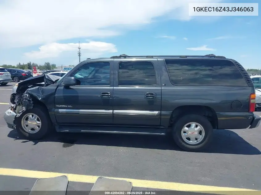 2003 GMC Yukon Xl 1500 Slt VIN: 1GKEC16Z43J346063 Lot: 42594382