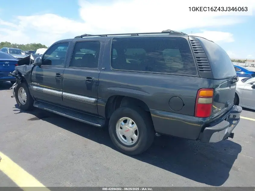 2003 GMC Yukon Xl 1500 Slt VIN: 1GKEC16Z43J346063 Lot: 42594382