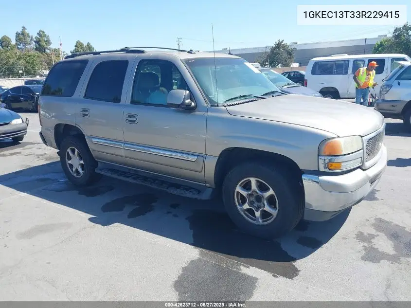 2003 GMC Yukon Slt VIN: 1GKEC13T33R229415 Lot: 42623712