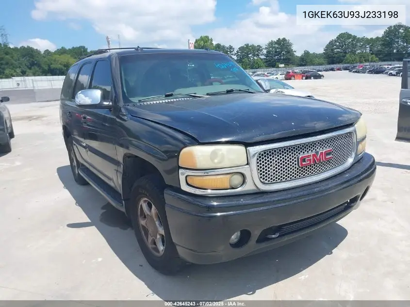 2003 GMC Yukon Denali VIN: 1GKEK63U93J233198 Lot: 42645243