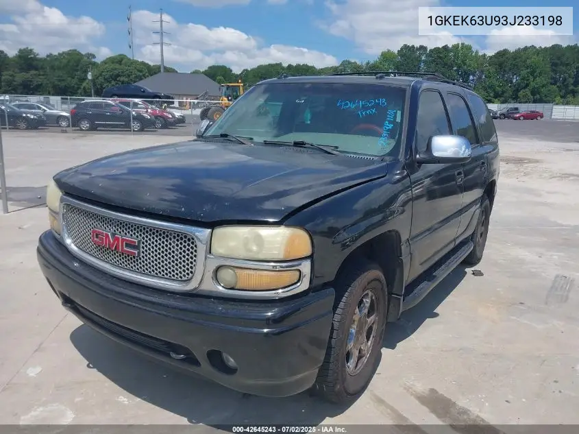 2003 GMC Yukon Denali VIN: 1GKEK63U93J233198 Lot: 42645243