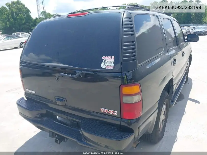 2003 GMC Yukon Denali VIN: 1GKEK63U93J233198 Lot: 42645243