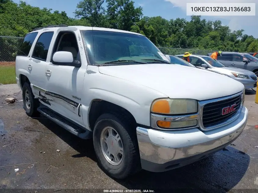 2003 GMC Yukon Slt VIN: 1GKEC13Z83J136683 Lot: 42666222
