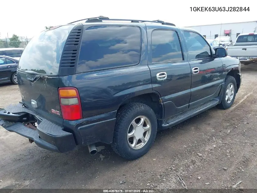 2003 GMC Yukon Denali VIN: 1GKEK63U63J282844 Lot: 42676376