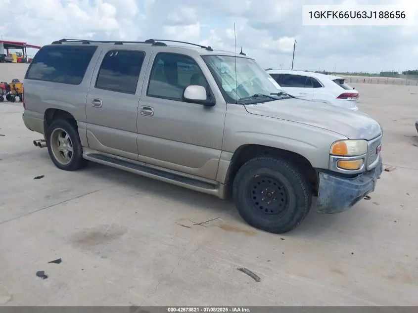 2003 GMC Yukon Xl 1500 Denali VIN: 1GKFK66U63J188656 Lot: 42678821