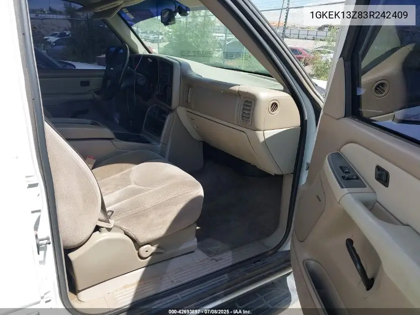 2003 GMC Yukon Sle VIN: 1GKEK13Z83R242409 Lot: 42693897