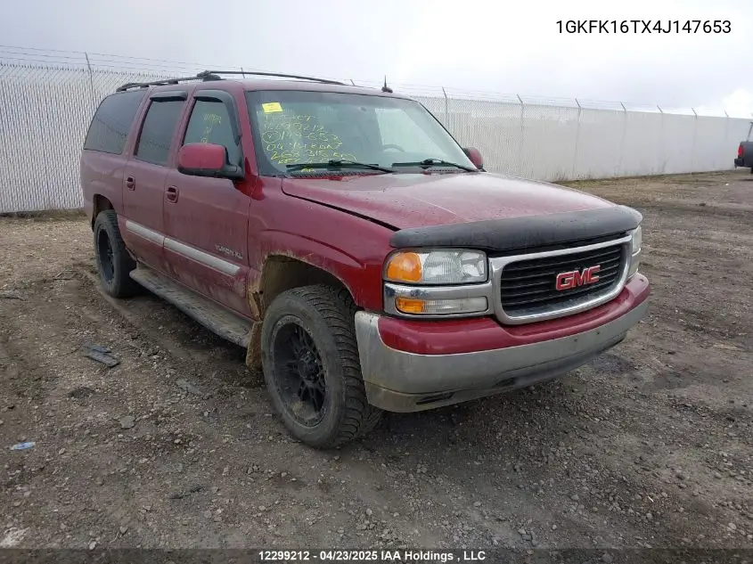 2004 GMC Yukon Xl 1500 Sle/Slt VIN: 1GKFK16TX4J147653 Lot: 12299212