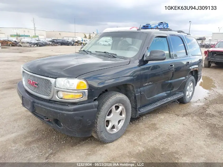 2004 GMC Yukon Denali Denali VIN: 1GKEK63U94J309133 Lot: 12321934