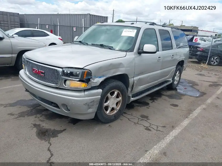 2004 GMC Yukon Xl 1500 Denali VIN: 1GKFK66UX4J202429 Lot: 42243672