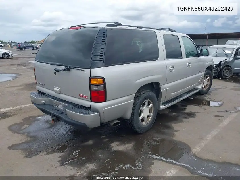 2004 GMC Yukon Xl 1500 Denali VIN: 1GKFK66UX4J202429 Lot: 42243672