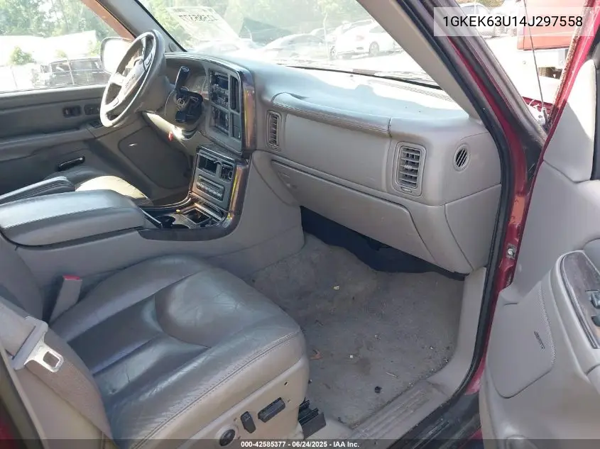 2004 GMC Yukon Denali VIN: 1GKEK63U14J297558 Lot: 42585377