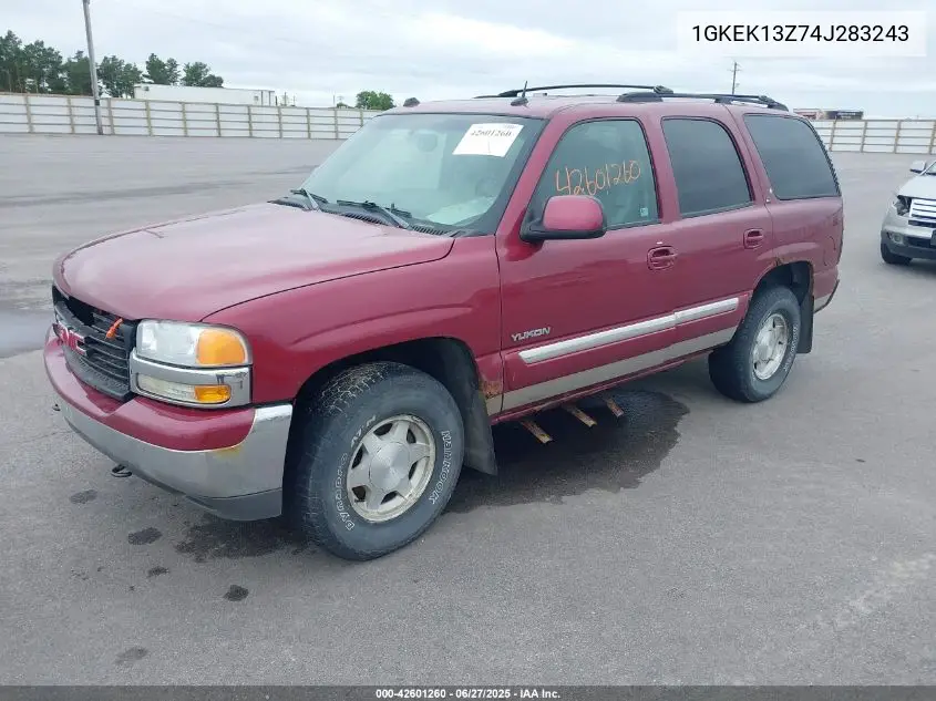 2004 GMC Yukon Slt VIN: 1GKEK13Z74J283243 Lot: 42601260