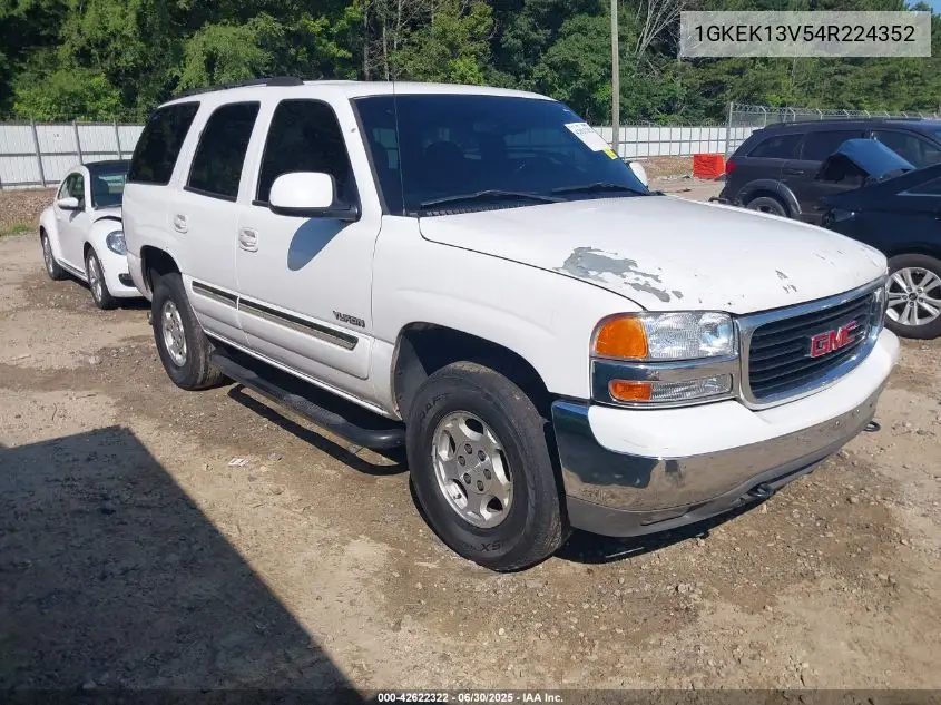 2004 GMC Yukon VIN: 1GKEK13V54R224352 Lot: 42622322