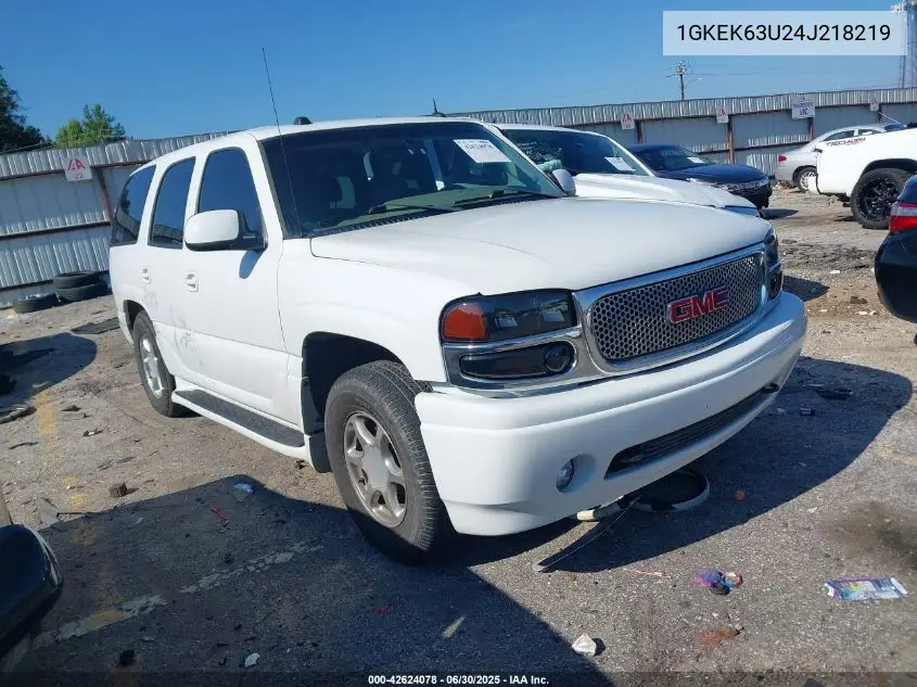 2004 GMC Yukon Denali VIN: 1GKEK63U24J218219 Lot: 42624078