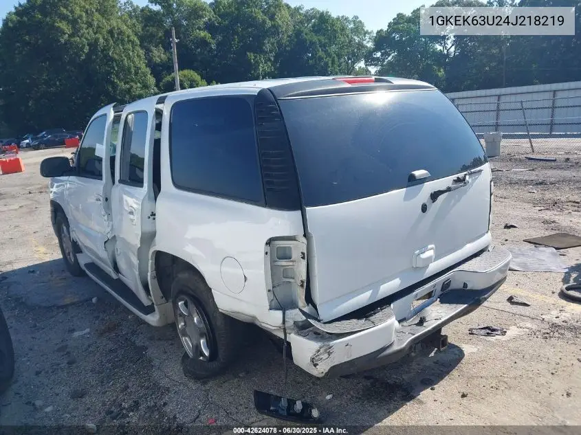 2004 GMC Yukon Denali VIN: 1GKEK63U24J218219 Lot: 42624078