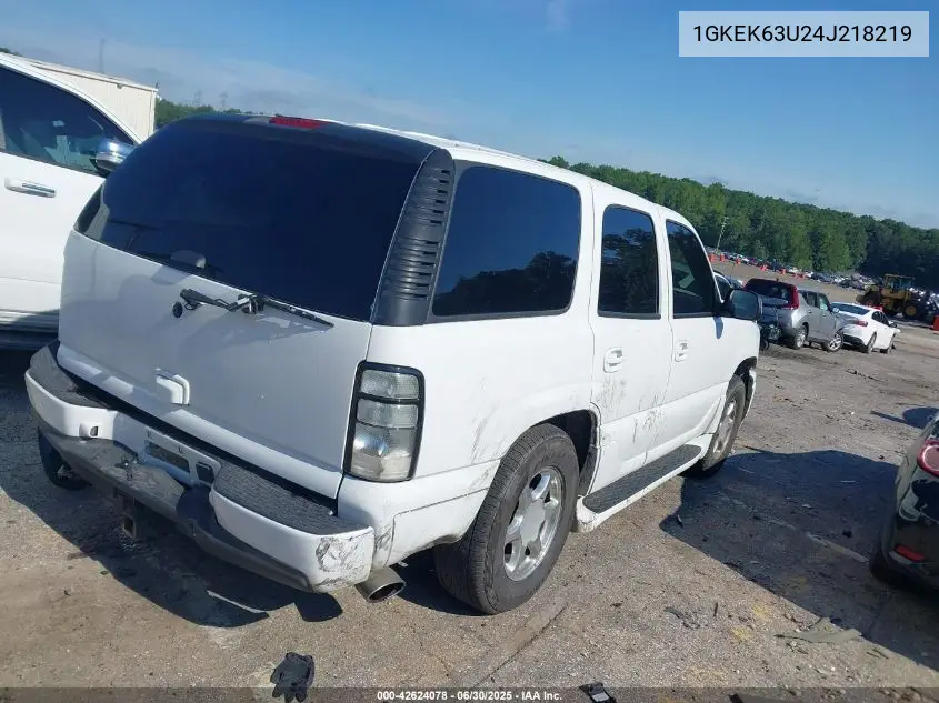 2004 GMC Yukon Denali VIN: 1GKEK63U24J218219 Lot: 42624078