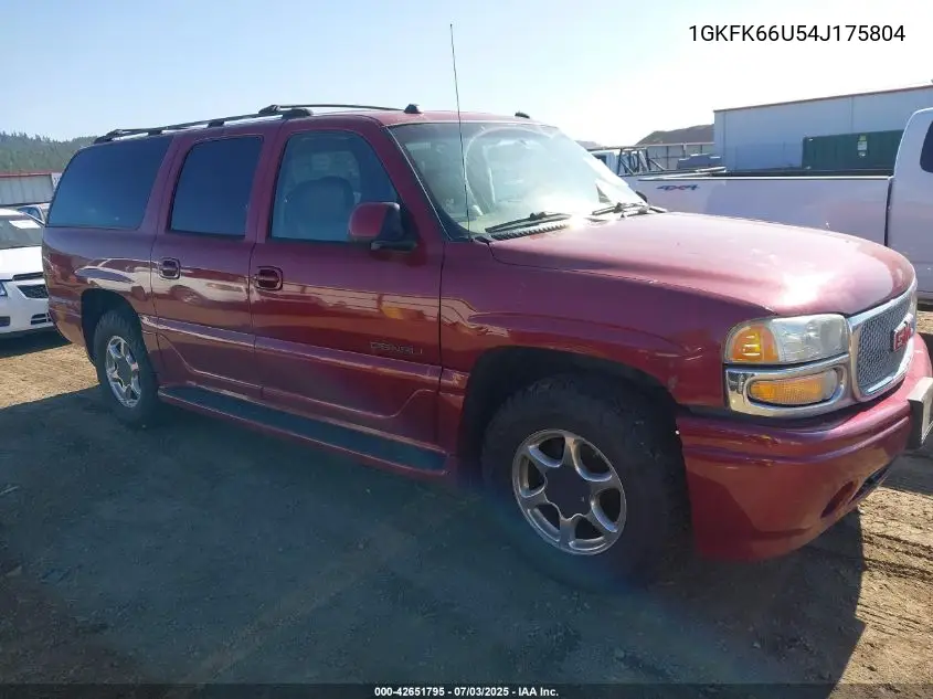 2004 GMC Yukon Xl 1500 Denali VIN: 1GKFK66U54J175804 Lot: 42651795