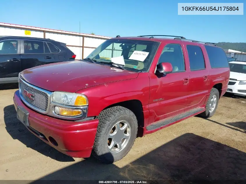 2004 GMC Yukon Xl 1500 Denali VIN: 1GKFK66U54J175804 Lot: 42651795