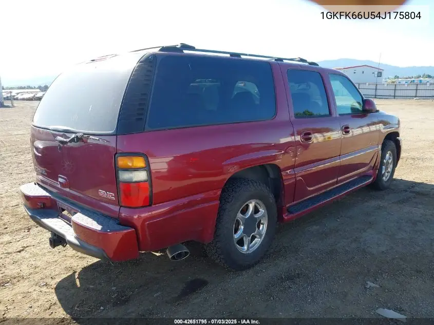 2004 GMC Yukon Xl 1500 Denali VIN: 1GKFK66U54J175804 Lot: 42651795