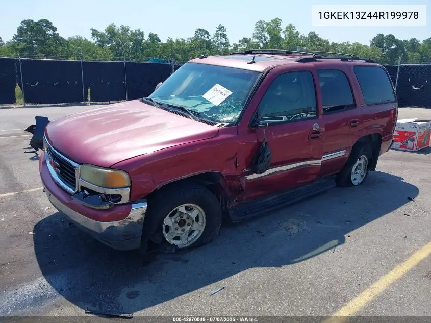 2004 GMC Yukon Slt VIN: 1GKEK13Z44R199978 Lot: 42670049