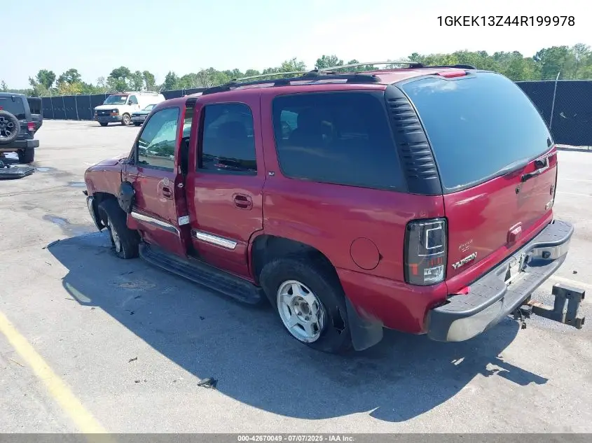 2004 GMC Yukon Slt VIN: 1GKEK13Z44R199978 Lot: 42670049