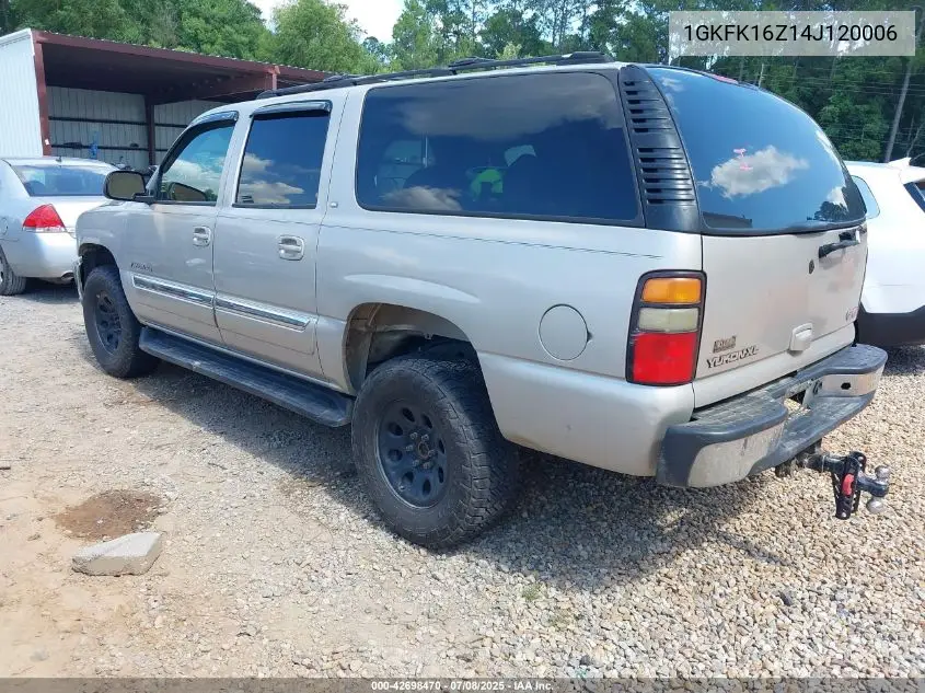 2004 GMC Yukon Xl 1500 Slt VIN: 1GKFK16Z14J120006 Lot: 42698470