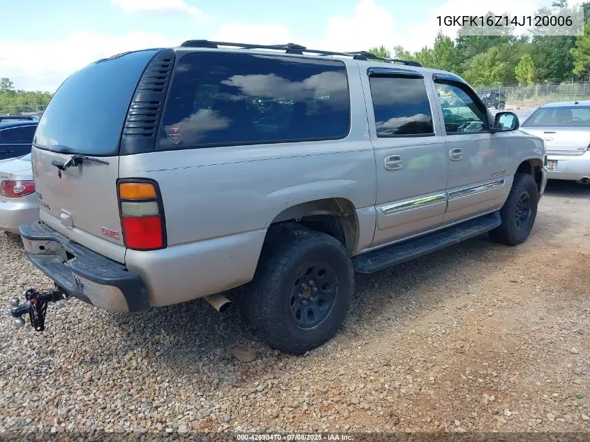 2004 GMC Yukon Xl 1500 Slt VIN: 1GKFK16Z14J120006 Lot: 42698470