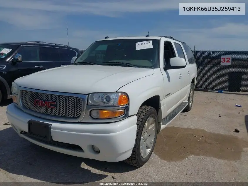 2005 GMC Yukon Xl 1500 Denali VIN: 1GKFK66U35J259413 Lot: 42258307
