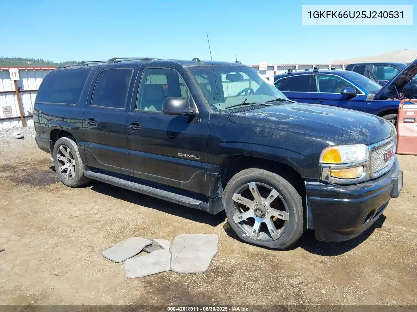 2005 GMC Yukon Xl 1500 Denali VIN: 1GKFK66U25J240531 Lot: 42618911