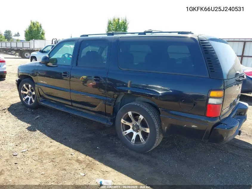 2005 GMC Yukon Xl 1500 Denali VIN: 1GKFK66U25J240531 Lot: 42618911