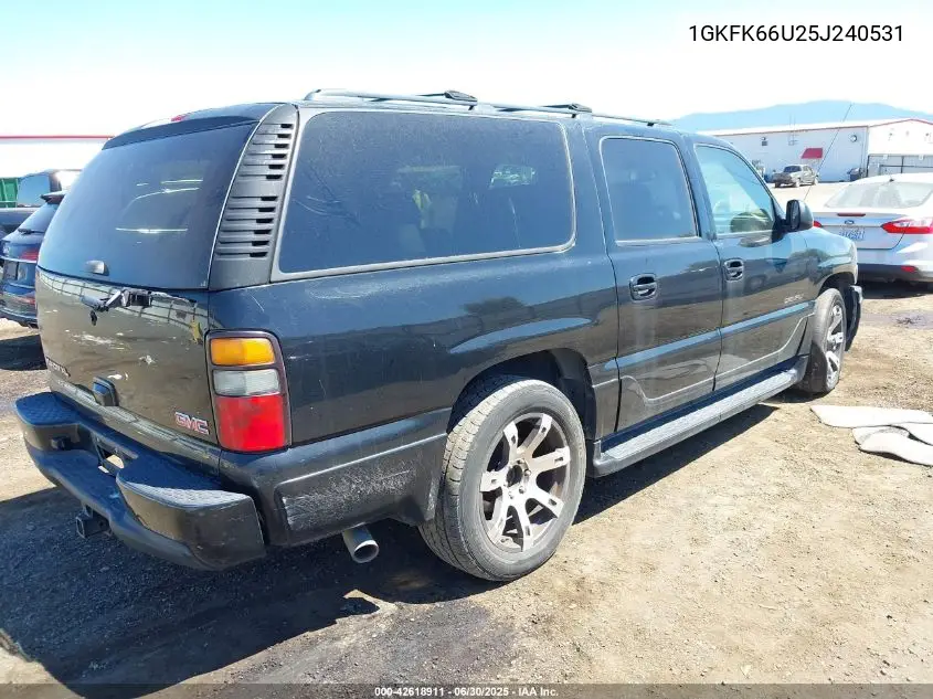 2005 GMC Yukon Xl 1500 Denali VIN: 1GKFK66U25J240531 Lot: 42618911