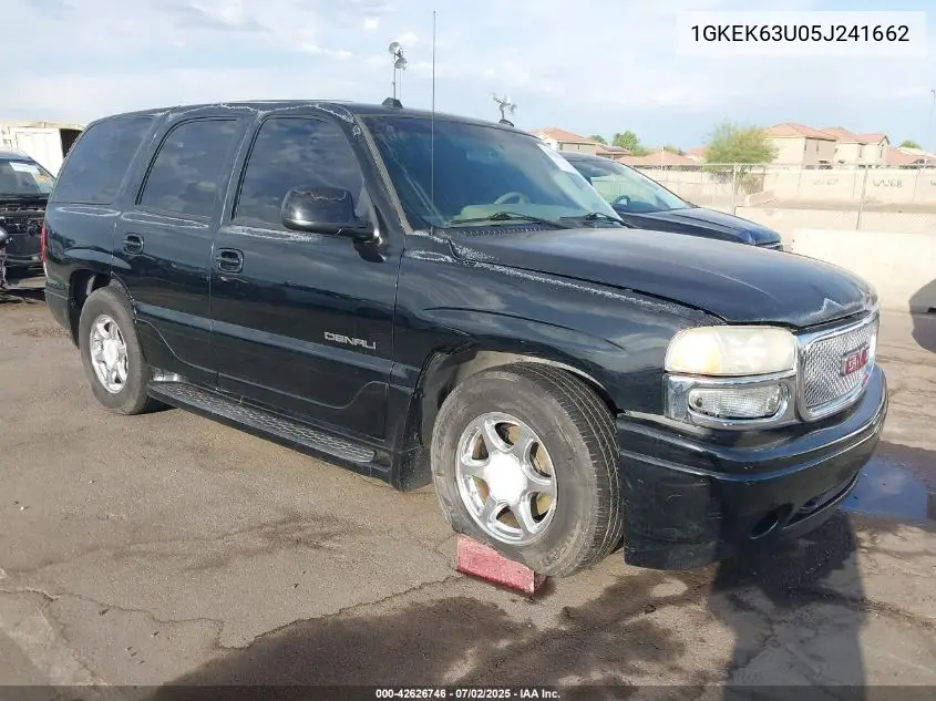 2005 GMC Yukon Denali VIN: 1GKEK63U05J241662 Lot: 42626746