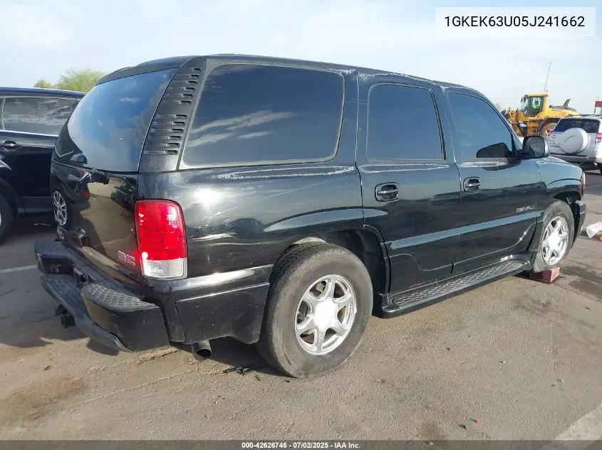 2005 GMC Yukon Denali VIN: 1GKEK63U05J241662 Lot: 42626746