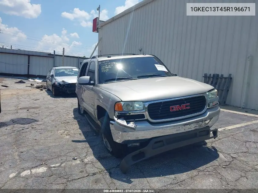 2005 GMC Yukon Slt VIN: 1GKEC13T45R196671 Lot: 42658693