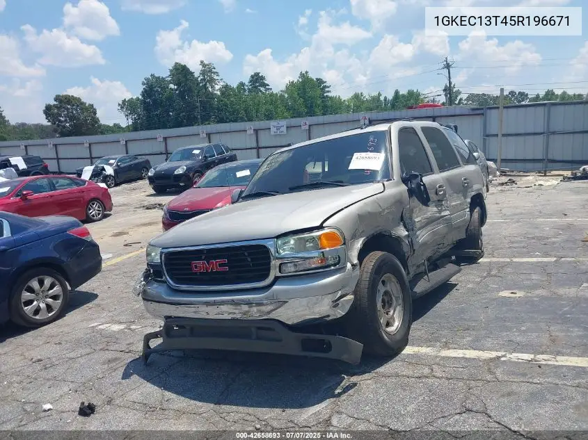 2005 GMC Yukon Slt VIN: 1GKEC13T45R196671 Lot: 42658693
