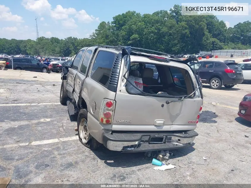 2005 GMC Yukon Slt VIN: 1GKEC13T45R196671 Lot: 42658693