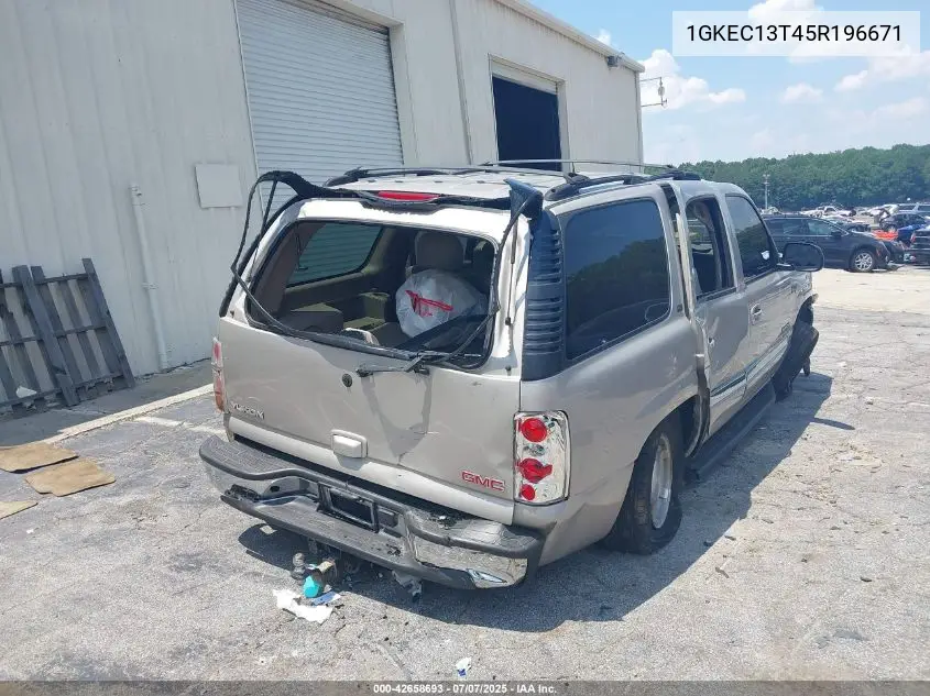 2005 GMC Yukon Slt VIN: 1GKEC13T45R196671 Lot: 42658693
